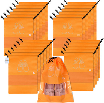 KUBER INDUSTRIES Shoe Pouch(Orange)