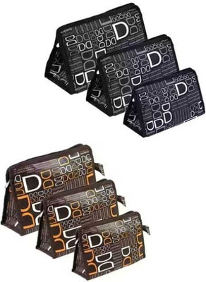 alam enterprises Cosmetic Pouch(Black, Brown)