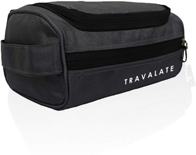 Travalate Multipurpose Travel Makeup Kit Pouch Medicine Organizer Bag Case Storage Pouch Travel Shaving Kit & Bag(Grey)