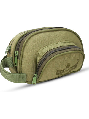 AZAD ARMY SHAVING KIT WITH 3 COMPARTMENT AND 2 POCKET Travel Shaving Kit & Bag(Light Green)