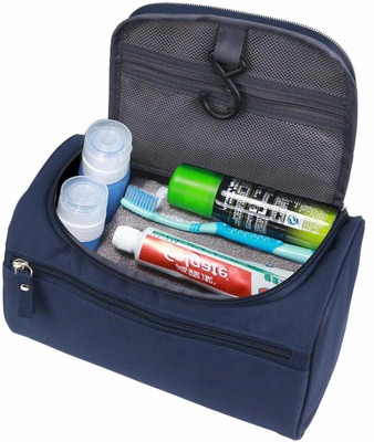 ALWAFLI Travel Bag Extra Large Makeup Organizer Cosmetic Household Grooming Kit Storage Travel Toiletry Kit(Blue)