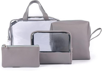 TulipPack Stylish Compact Makeup Bag and Organizer Multipurpose Travel Toiletry Kit(Grey)