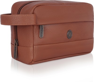 WILDHORN Leather Toiletry Bag for Men & Women Travel Toiletry Kit(Tan)