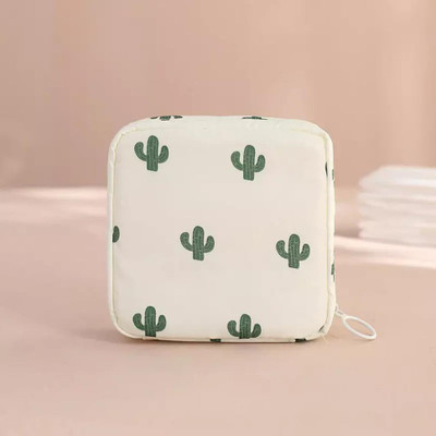 Grilazzaa Sanitary Napkin Pouch Pad Travel Cosmetic Makeup Jewellery Storage Pouch Holder Travel Toiletry Kit(White)