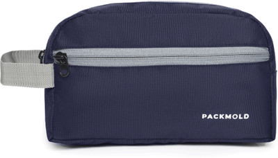 PACKMOLD POUCHO POLYESTER Toiletry Bag Makeup Shaving Kit(9.5*6*3.5 INCHES) Travel Toiletry Kit(Blue, Grey)