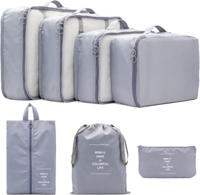 ALMURAT 7 Set Packing Bags Travel Toiletry Kit(Grey)