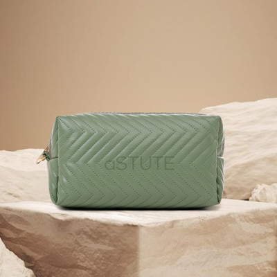Astute Zig zig makeup pouch - Green Travel Toiletry Kit(Green)