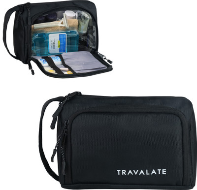 Travalate Lightweight, Water-Resistant Toiletry Organizer Dopp Kit for Men Travel Toiletry Kit(Black)