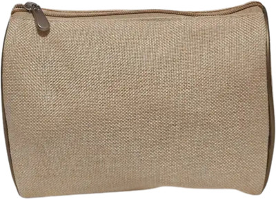 SoulCase Premium Jute Travel Toiletry Bag | Shaving Kit & Makeup Pouch for Men & Women Travel Toiletry Kit(Beige)