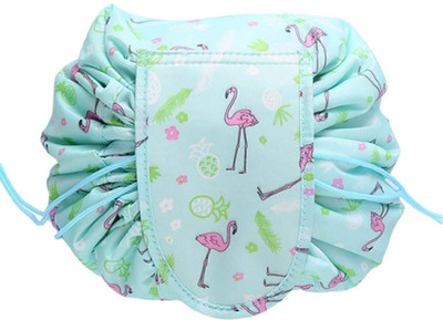 KEETLY Womens Convenient and Waterproof Multifunction Portable Lazy Travel Cosmetic Bag Travel Toiletry Kit(Green)