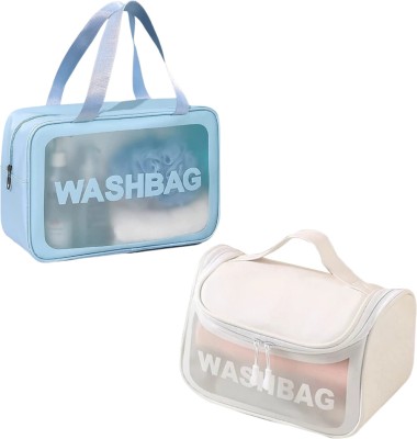 RRK Cosmetic Wash Bag Travel Toiletry Kit(Blue, White)