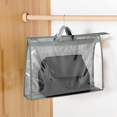 HOUSE OF QUIRK Anti-Dust Storage Bag For Organizer Transparent With Zipper Closure-39Lx29Wx9H Travel Toiletry Kit(Grey)