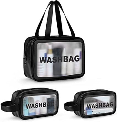 prisha sales Cosmetic Pouch, Make up Bag for Home & Travel, Toiletry Bag Travel Toiletry Kit(Black)