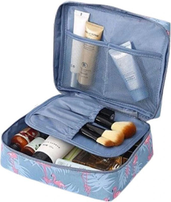 AASAISH Makeup Bag, Makeup Train Case Travel Makeup Box Portable Toiletry Organizer Travel Toiletry Kit(Blue)