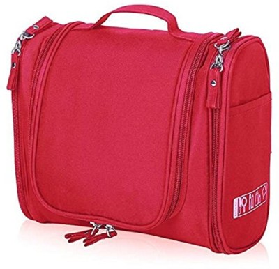 Bluedeal Toiletry bag for Women Makeup pouch Waterproof Shower Wash Bag Cosmetic Travel Toiletry Kit(Red)