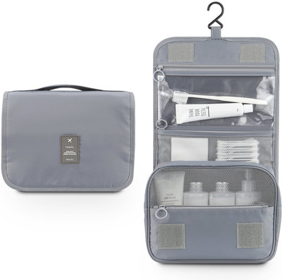 CHEFERYN TRAVEL TOILETRY POUCH GREY Travel Toiletry Kit(Grey)