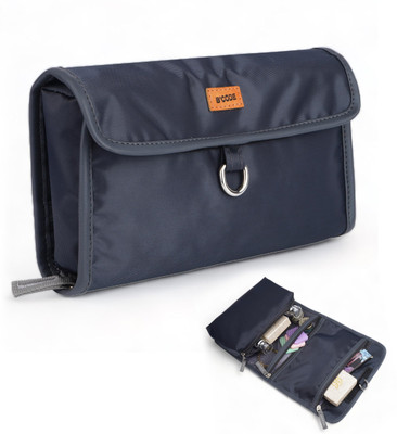 Bcode Foldable Travel Hanging Bag for Travel Essentials Poly Canvas Luggage TravelKit Travel Toiletry Kit(Grey)