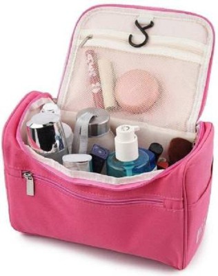 TAPADIA TRENDZ Makeup Organizer Cosmetic Case Grooming Kit Storage Travel Kit Pack with Hook Travel Toiletry Kit(Pink)