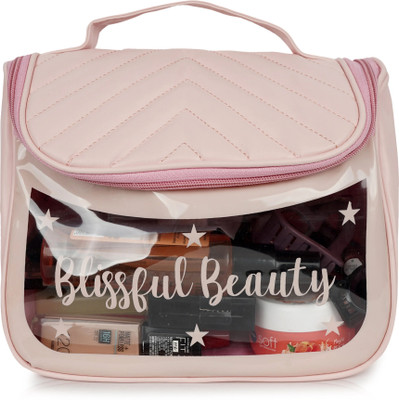 Blissful beauty Makeup Pouch Travel Toiletry Kit(Pink)