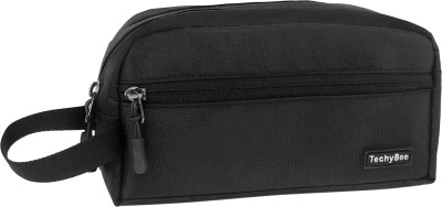 TechyBee traveling shaving kit bag Travel Shaving Bag(Black)