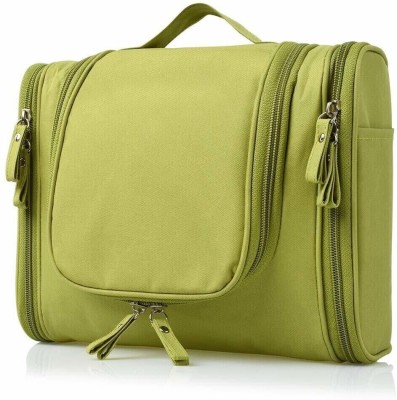 Eopzo Hanging Fabric Travel Toiletry Bag Organizer And Dopp Kit Travel Toiletry Kit (Green) Travel Toiletry Kit(Green)