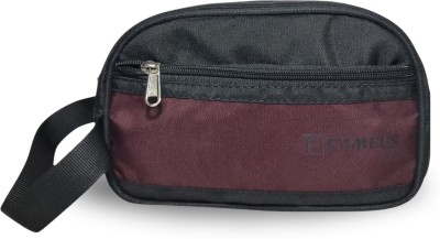 FAMEUS Multipurpose Water-Resistant Pouch- Daily Use/Shaving/Cosmetic/Medicine/ Travel Toiletry Kit(Maroon)