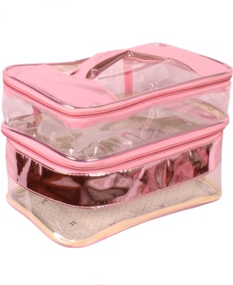 N A PURSE Women vanity box Cosmetic case for girls Ladies toiletry bag Travel Toiletry Kit(Pink)
