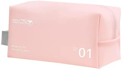 HOUSE OF QUIRK Toiletry Bag for Women Clear Travel Toiletry Bag- 23x11.5x11.5cm Travel Toiletry Kit(Pink)