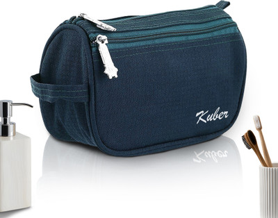 HOMESTIC Toiletry Travel Bags Shaving Kit/Pouch/Bag With 2 Main Compartment (Dark Green) Travel Toiletry Kit(Green)