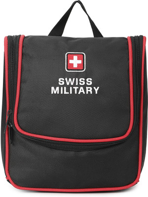 SWISS MILITARY Utility Toilet Bag Travel Toiletry Kit(Black)
