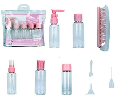 Onward Multipurpose Portable Travel Cosmetics Container Bottle Set With Hair comb Travel Toiletry Kit(Multicolor)