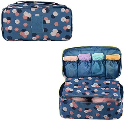 Flywind Undergarments and Inner wear Storage Pouch Travel Pouch Cosmetics Bag Travel Toiletry Kit(Blue)