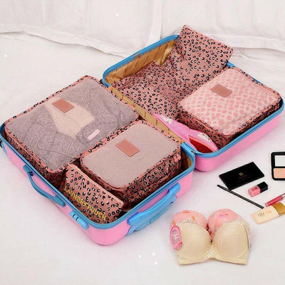 Flywind Packing Cubes for Suitcases Organiser Bags Luggage Organiser Set Travel Toiletry Kit(Pink)