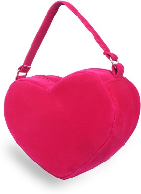 Divyata Heart Shape Makeup Bag Cosmetic Bag Pouch with Zipper For Valentine Day Travel Toiletry Kit(Pink)