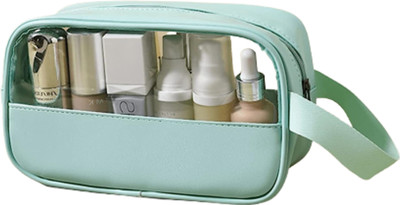 Himart Multipurpose Transparent Toiletry Hand bag Travel Toiletry Kit(Green)