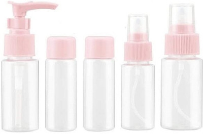 MEBISO M-Leak Proof Portable Toiletry Empty Sprayers Bottle Containers Set Travel Toiletry Kit(Pink)