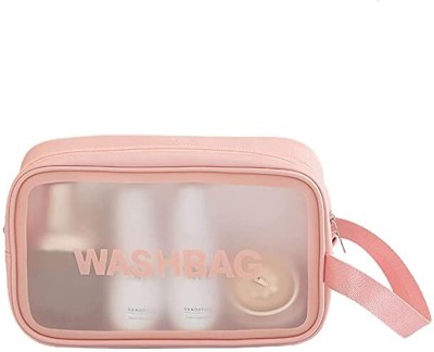 Himart Travel Makeup Pouch Set Toiletries Bag Cosmetic Organizer pouch Bag Travel Toiletry Kit(Pink)