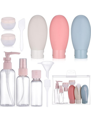 ZAZIVAR Travel Bottles Kit for Toiletries Organ izer(11pcs) Travel Toiletry Kit(Multicolor)