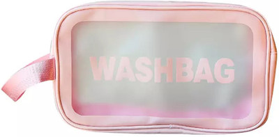 Gridlab Clear Waterproof Toiletries Travel WashBag Travel Toiletry Kit(Pink)