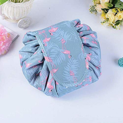 Flywind Womens Convenient and Waterproof Multifunction Portable Lazy Travel Cosmetic Bag(Grey)