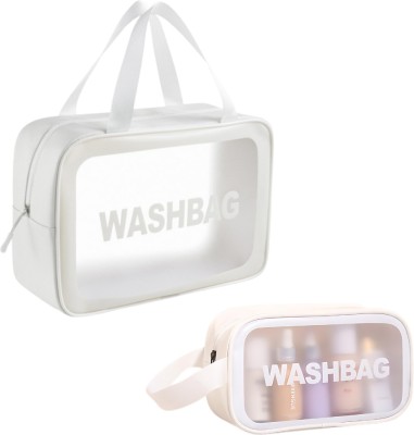 RRK Cosmetic Wash Bag Travel Toiletry Kit(White, White)