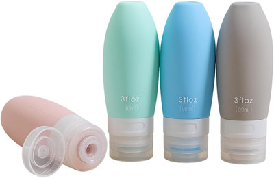 jiyan creation Silicone Travel Bottle for Toiletries Organizer 4-PCS Travel Toiletry Kit(Multicolor)