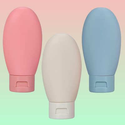 juggaris Three Pieces Flexible Trip Flasks for Hair Cleanser and Moisturizer Travel Toiletry Kit(Multicolor)