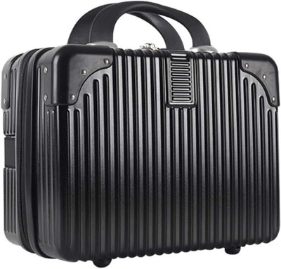 ENNCOZY Portable Makeup Case Hand Makeup Case Suitcase Elastic Band Travel Toiletry Kit Waterproof Multipurpose Bag(Black, 5 L)