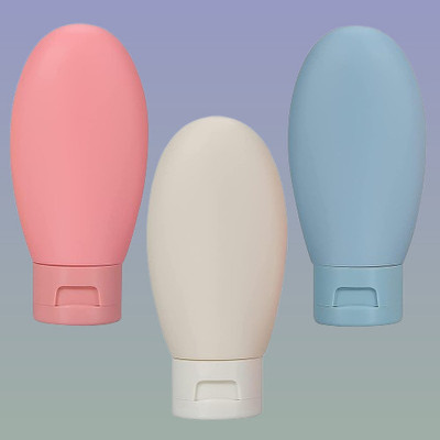 juggaris Three Pieces Flexible Portable Flasks for Hair Wash as well as Cream Travel Toiletry Kit(Multicolor)