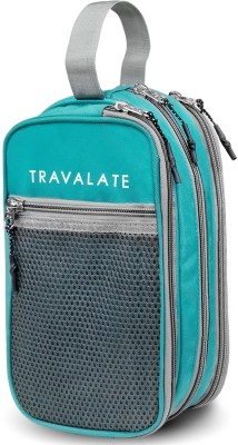Travalate Multipurpose 3 compartment Travel Makeup Kit Pouch Medicine Organizer Bag Case Storage Pouch Handbag Travel Toiletry Kit(Green)
