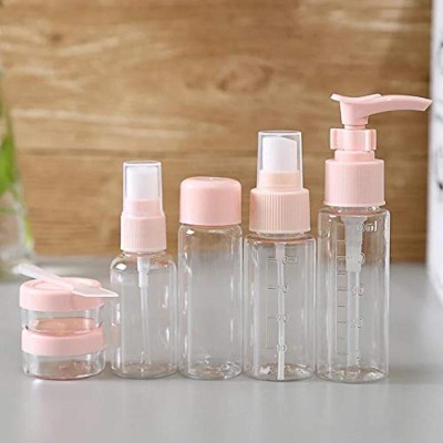 Dhanyata Cosmetics Bottles Plastic Pressing Spray Bottle for Makeup 6 pcs Travel Toiletry Kit(Multicolor)