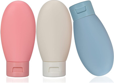 GAPVELU 3 Pcs Travel Bottles Set, 60ML 60 ml Bottle(Pack of 1, Multicolor, Silicone)