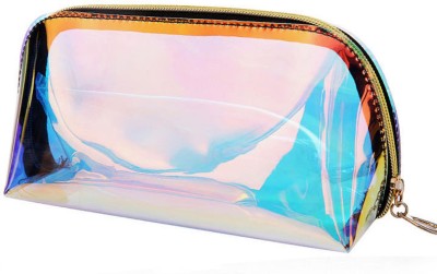 Divyata Large Size Holographics Cosmetic Pouch and Travel Toiletry Kit(Tan)