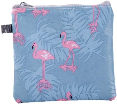 HOUSE OF QUIRK Sanitary Napkin Storage Bag, Menstrual Pad Bag with Zipper-Grey Flamingo Travel Toiletry Kit(Grey)